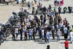 מסע אופנוענים מרגש למען לוחמי מג"ב ושוטרי ירושלים (צילום: דוברות המשטרה)