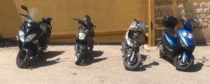 קטנועים גנובים (צילום: דוברות המשטרה)