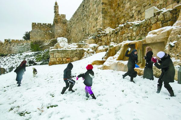 סופת השלג בירושלים 2013 (צילום: אוליביה פיטוסי)