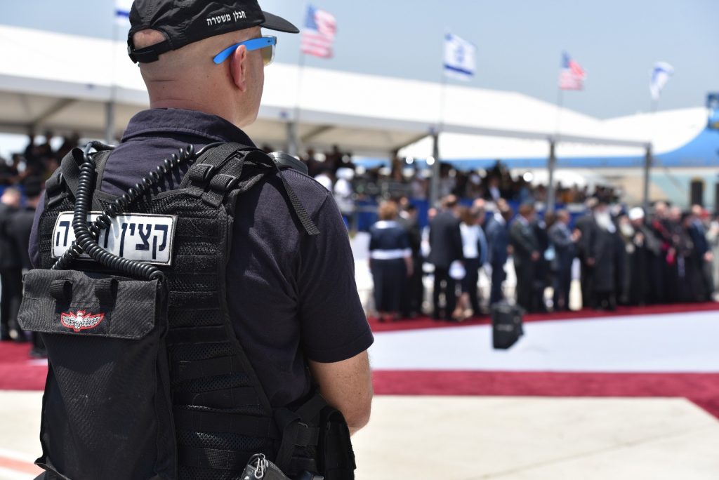 מתוך ביקור נשיא ארה"ב בירושלים (צילום: דוברות המשטרה)