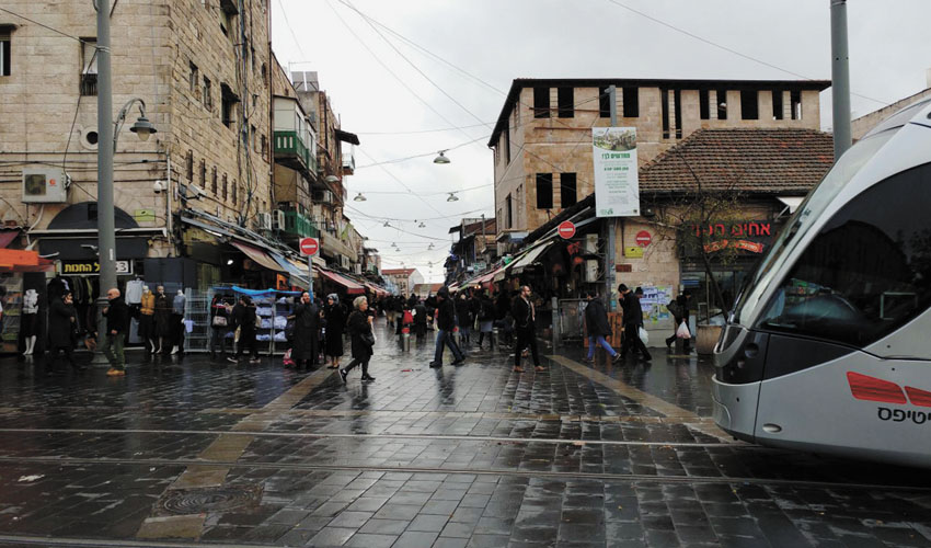 גשם בירושלים (צילום: ארנון בוסאני)