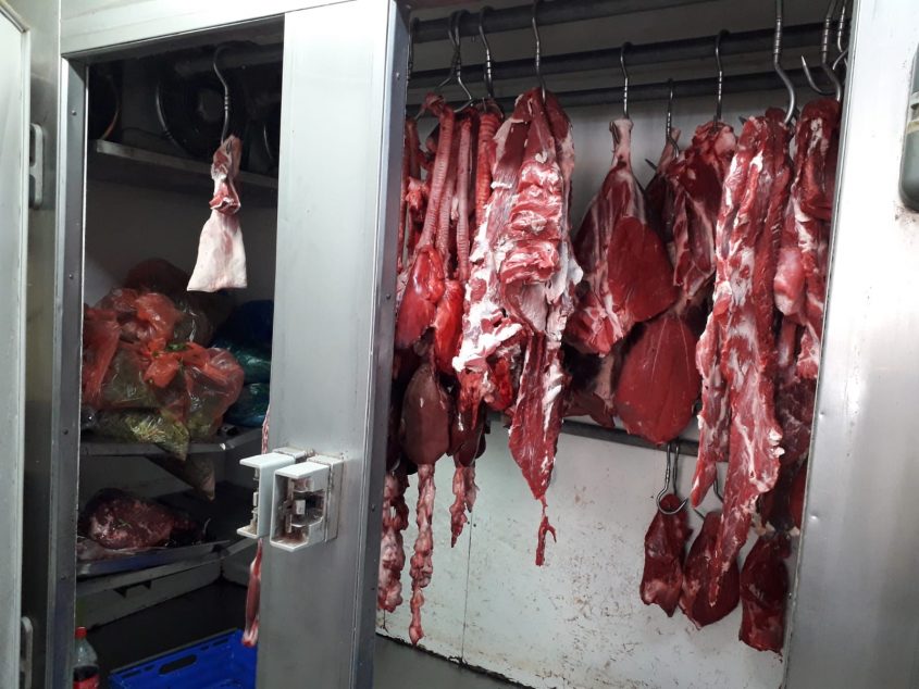 חנות הבשר בג'אבל מוכאבר (צילום: דוברות משרד הבריאות)