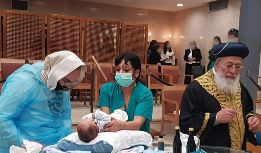 היולדת שחולה בקורונה שוחררה לביתה – הברית לתינוק נערכה בהדסה