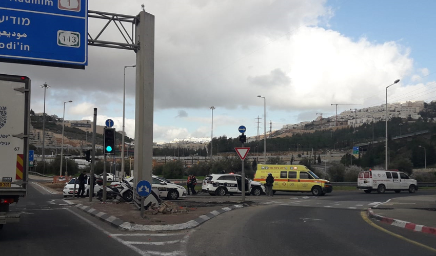 העומסים הכבדים בכביש גולדה מאיר – בשל תאונת דרכים שבה נפגעה ניידת משטרה