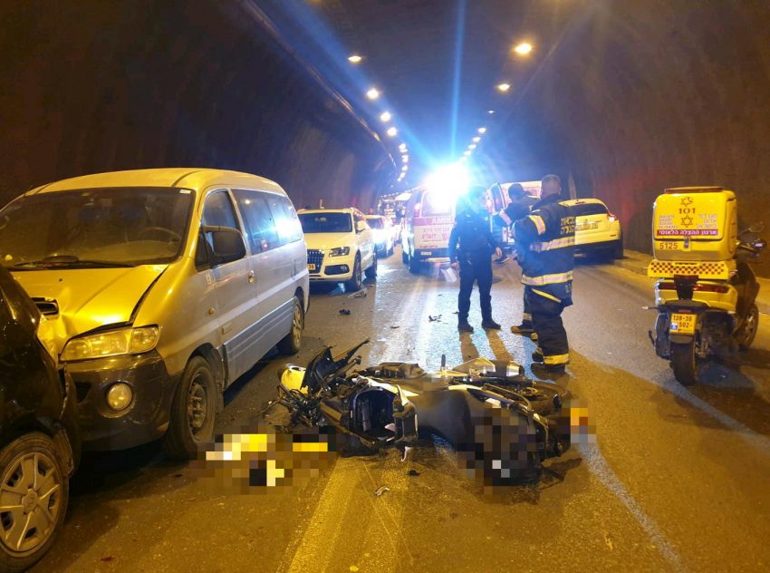 תאונה קטלנית בכביש המנהרות: רוכבת אופנוע נהרגה