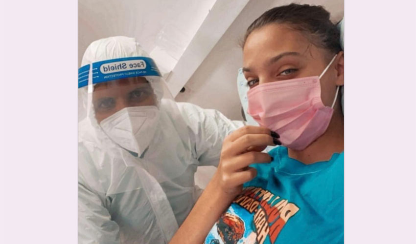 המאבק בסרטן ובקורונה: בת ה-16 שעוברת טיפול אונקולוגי בבידוד בהדסה