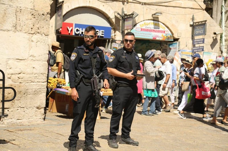 כוננות משטרה בעיר העתיקה צילום דוברות המשטרה