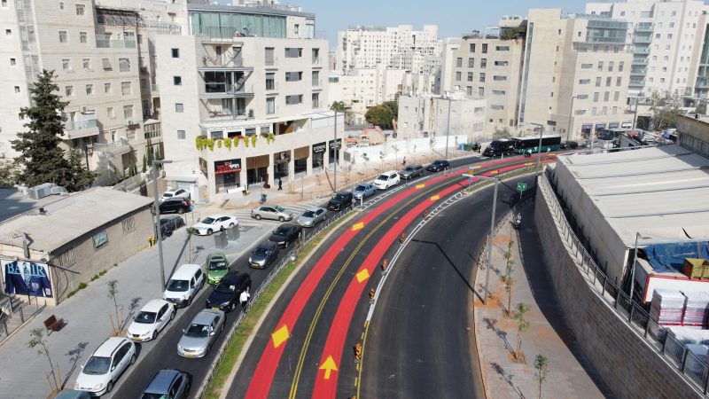 מסלול התחבורה הציבורית ברחוב ירמיהו (צילומים: ליאור שמאע - חברת ניהול פרוייקט שלם)