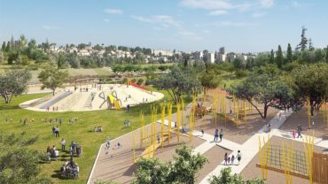הדמיית פארק האסבסטונים (צילום הדמיה: חברת ברוק הדמיות-באדיבות הרשות לפיתוח ירושלים)