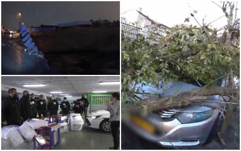 קריסת עצים וגדרות, הצפות ותאונות דרכים – נזקי הסופה 'כרמל' בירושלים