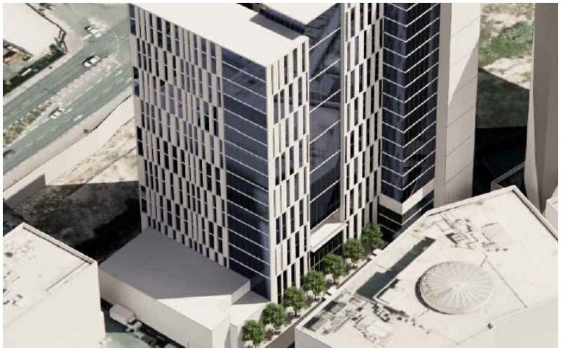 הדמיית מגדל התעסוקה שיוקם בגבעת שאול (צילום הדמיה: סטודיו יגאל לוי אדריכלים ומתכנני ערים)