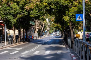 רחוב עמק רפאים במושבה הגרמנית (צילום: אורן בן חקון)