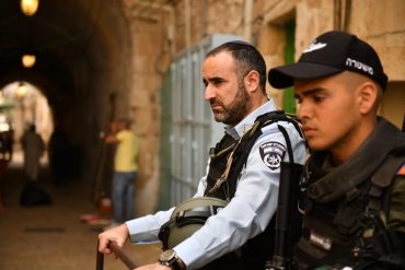 כוחות משטרה בעיר העתיקה (צילום: דוברות המשטרה)