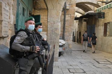 לוחמי מג"ב בעיר העתיקה (צילום: דוברות המשטרה)