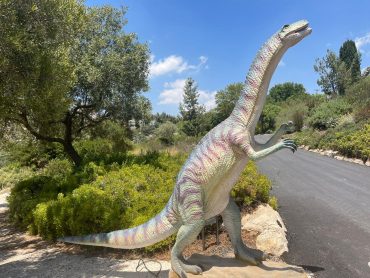 בוטניזאור עומד בגן הבוטני (צילום: און ארביב)