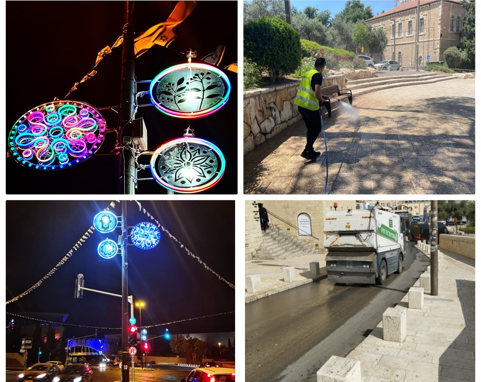 התקנת תאורה חגיגית, תגבור הניקיון ועוד: ההיערכות העירונית לחגים
