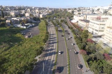 הדמיית כביש הברך (צילום הדמיה: צוות תכנית אב לתחבורה9