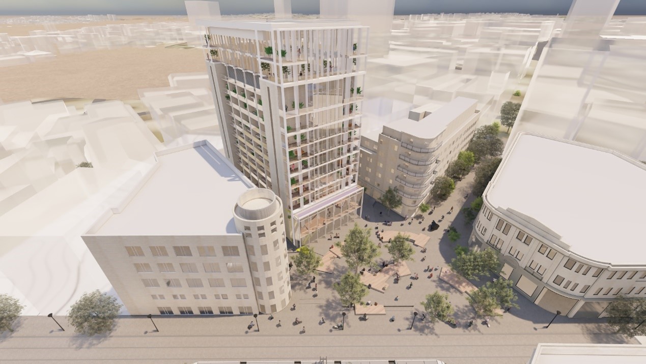תוספת של שתי קומות: אושרה התוכנית להרחבת מלון הרברט סמואל במרכז העיר