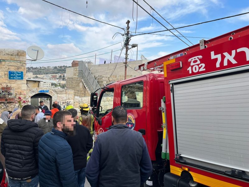 זירת השריפה בוואדי ג'וז (צילום: תיעוד מבצעי כבאות והצלה ירושלים)