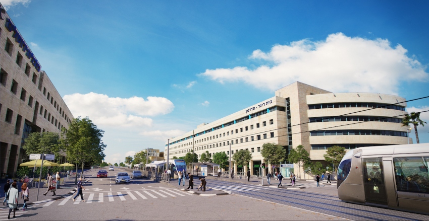 הרכבת הקלה בגבעת שאול (הדמיה: צוות תכנית אב לתחבורה)
