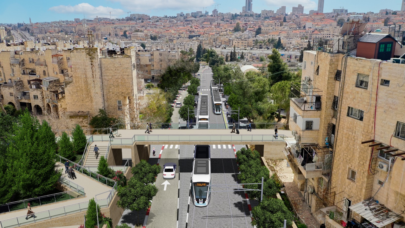 הדמיה - צוות תכנית אב לתחבורה ירושלים