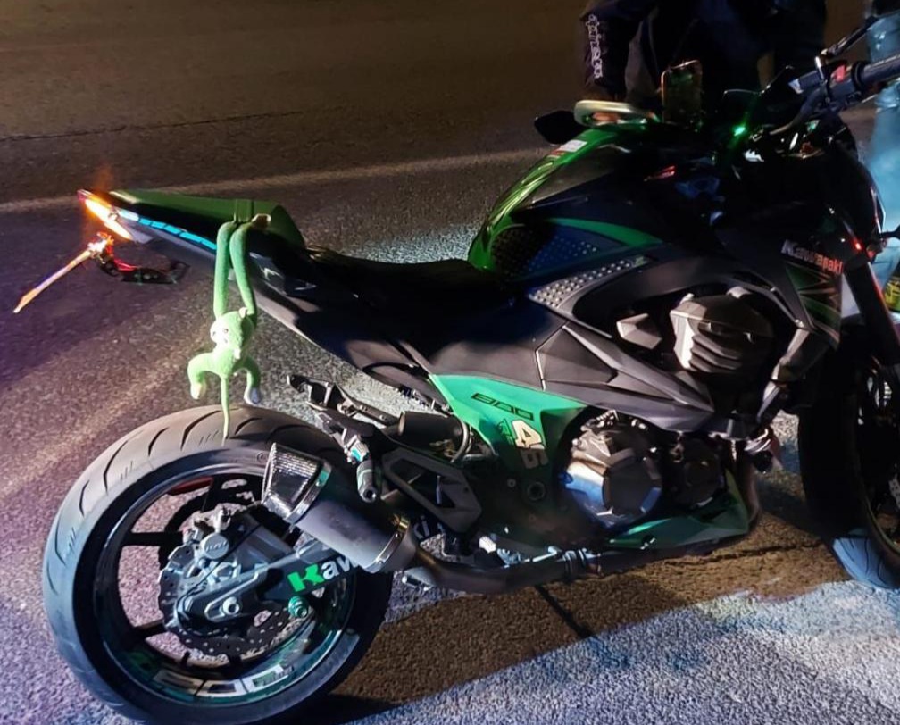 האופנוע שנתפס (צילום: דוברות המשטרה)