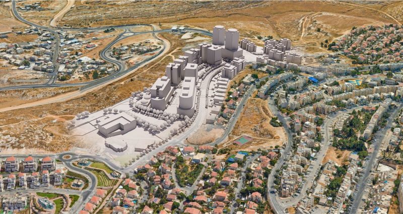 הדמיות התוכנית בפסגת זאב (צילום: אופק אדריכלים)