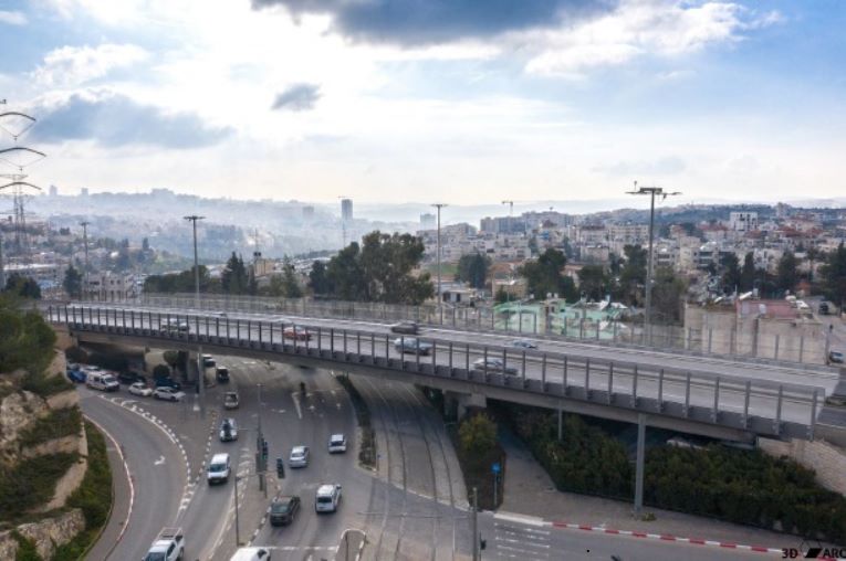 גשר הגבעה הצרפתית (צילום הדמיה: דן צרפתי)