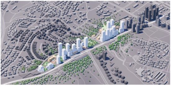 השכונה החדשה בדרום ירושלים (צילום: יגאל לוי אדריכלים ומתכנני ערים)