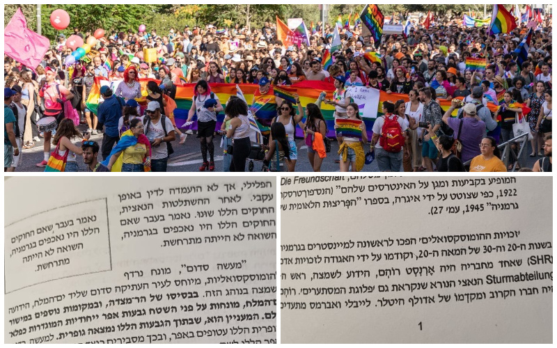 מצעד הגאווה בירושלים, מתוך חוברת ההסתה (צילומים: מולי גולדברג, באדיבות המצלם)