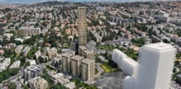 הדמיית הפרויקט ברחובות חסדא-יהושע בן נון (צילום הדמיה: משרד בריידמן, אגמון, וייסבאום אדריכלים בע''מ)
