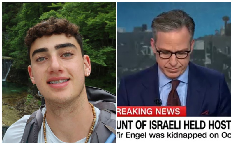 צפו: המגיש הבכיר של 'CNN' נחנק מדמעות בשיחה עם דודתו של החטוף אופיר אנגל מקיבוץ רמת רחל
