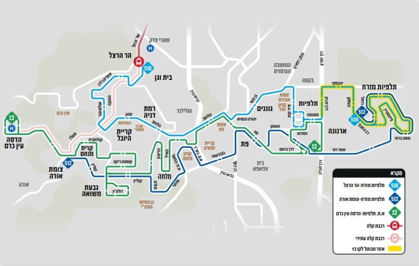 מפת הקווים החדשים של סופרבוס