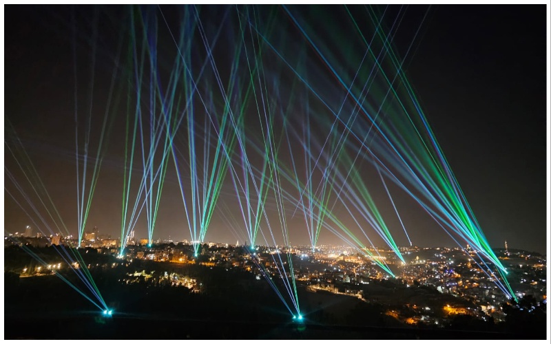 החל מהערב, שני – מופע האורות המיוחד בשמי ירושלים