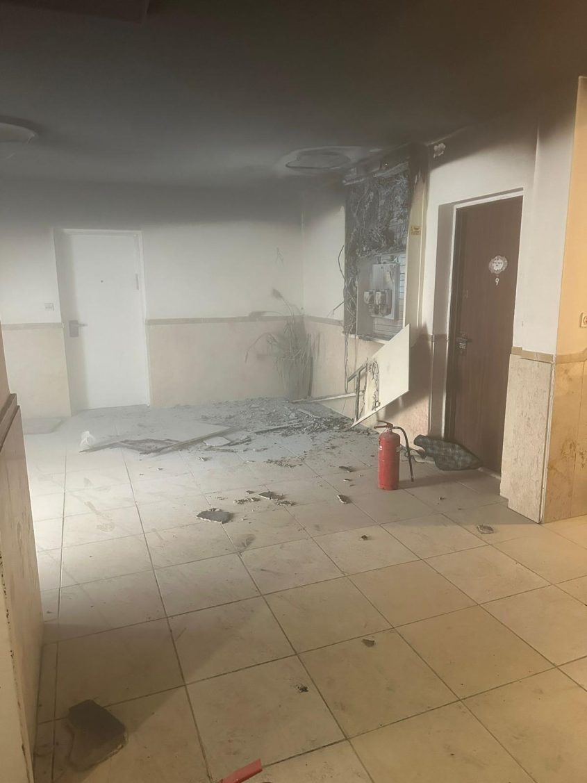 זירת השריפה בארמון הנציב (צילום: תיעוד מבצעי כב"ה מחוז ירושלים)