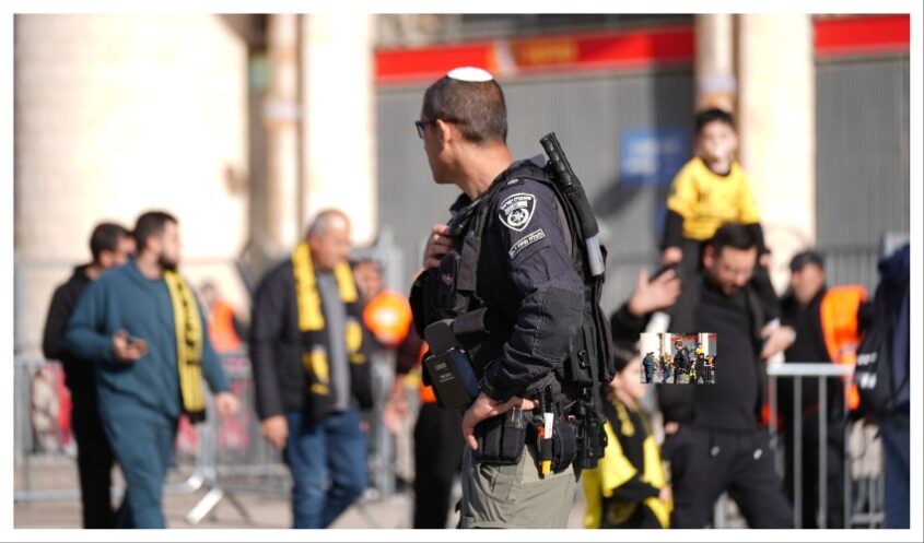 תמונות ארכיון מהיערכות המשטרה באצטדיון טדי (צילום: דוברות המשטרה)
