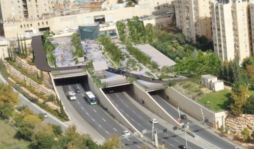 עמק הצבאים בירושלים, מבט על הגן הצפוני (הדמיה: ויינשטיין ועדיה אדריכלים)