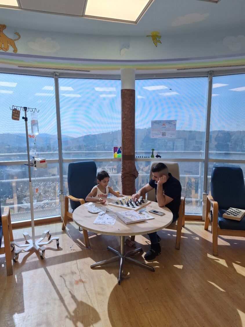 פעילות עמותת סאנרייז במחלקה לאונקולוגיה ילדים בהדסה עין כרם (צילום: יח"צ העמותה)