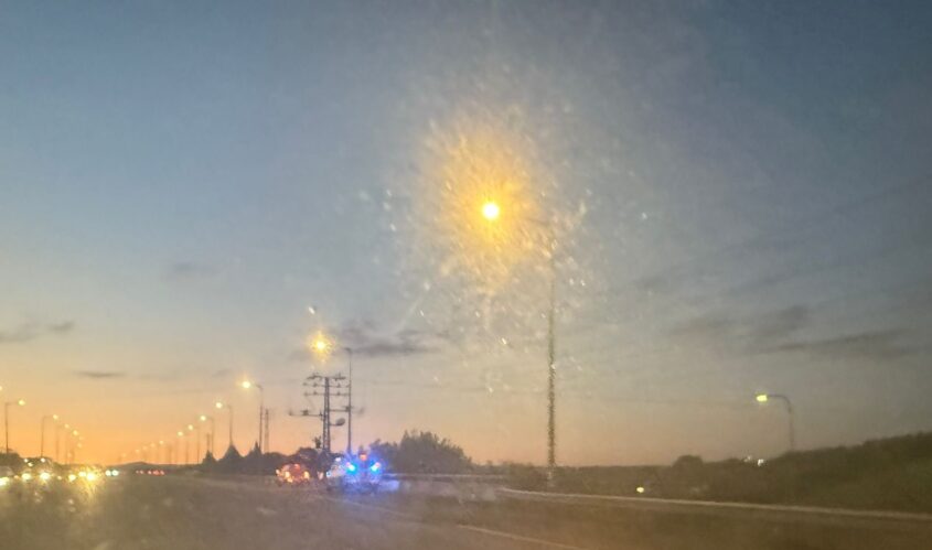 חסימות כבישים בדרך לירושלים (צילומים: דוברות המשטרה)