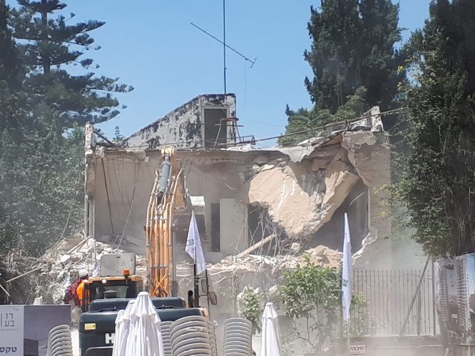 הריסת מתחם המקשר בשנת 2018