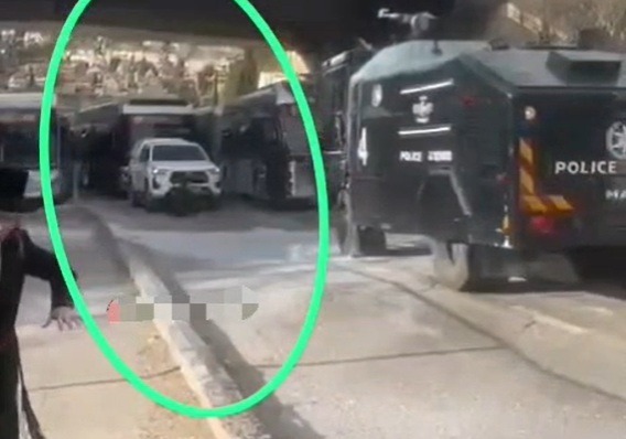 אירוע דריסת המפגין (צילום: רץ ברשת, מפורסם לפי סעיף 27א לחוק)