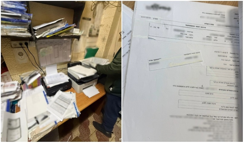 מסמך מזויף, פשיטה על בתי החשודים (צילומים: דוברות המשטרה)