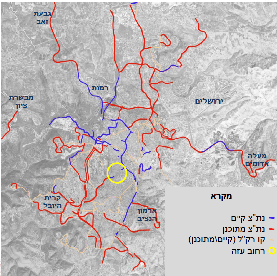 מפת נת"צים בירושלים