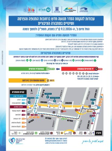 מפת שינויים בהסדרי התנועה בתלפיות
