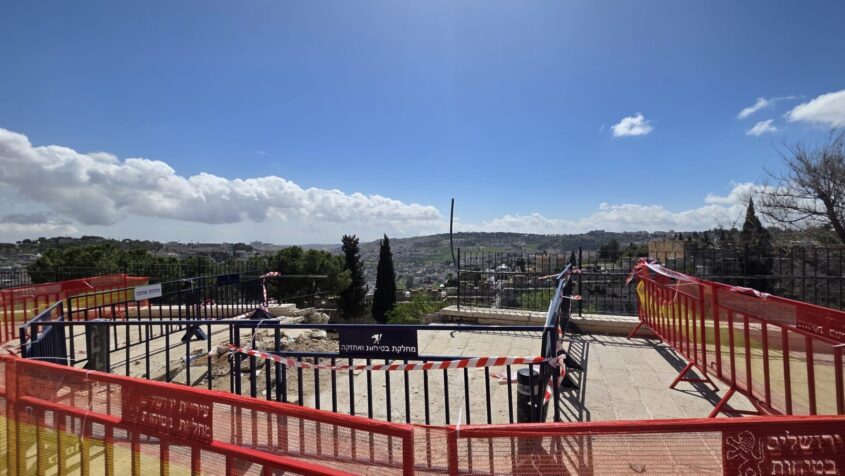 אזור הנפילה ברובע היהודי, היום (צילום: עיריית ירושלים)