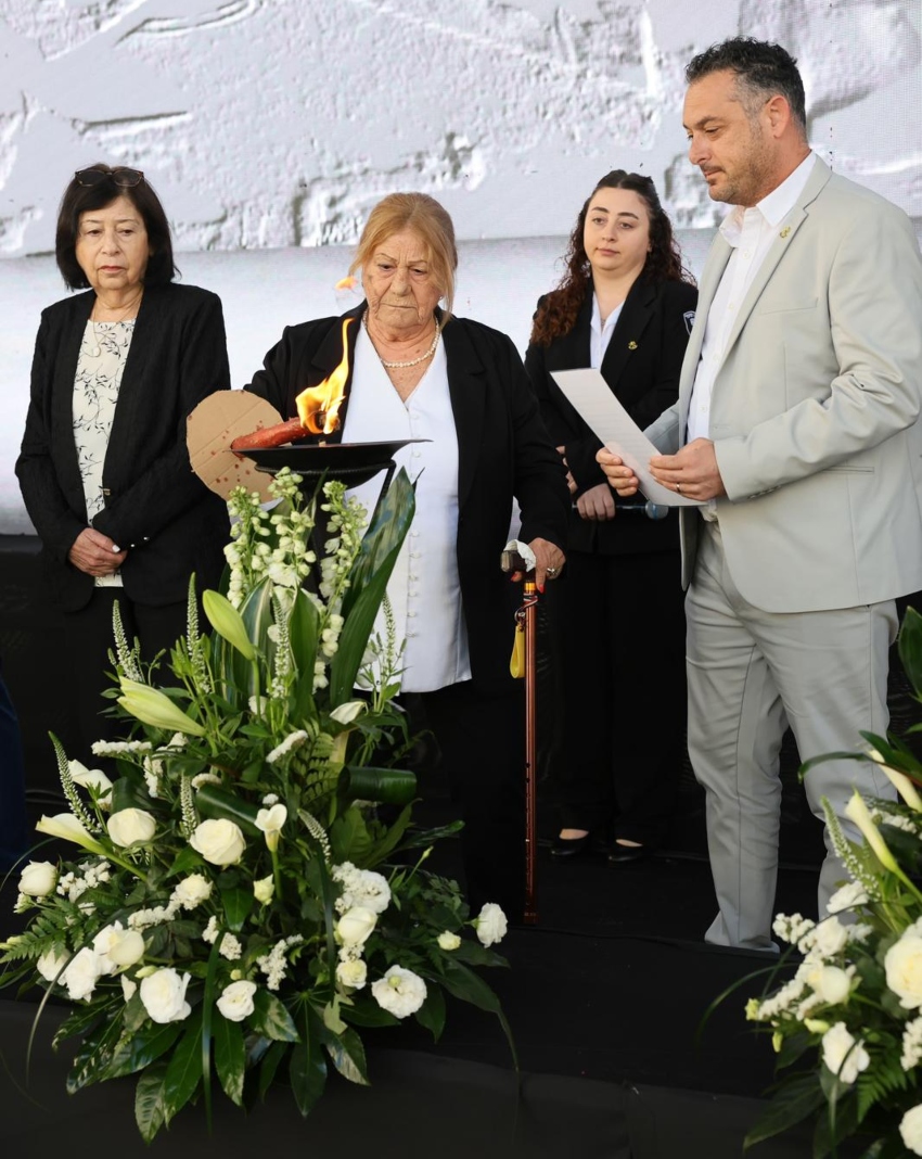 הטקס העירוני המרכזי לציון יום הזיכרון לשואה ולגבורה (צילום: ארנון בוסאני)