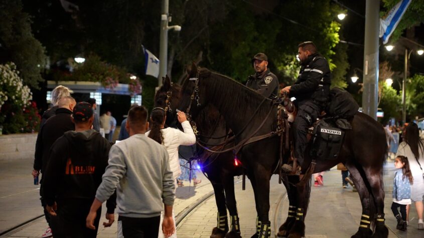 היערכות המשטרה בשנה שעברה (צילום: דוברות המשטרה)
