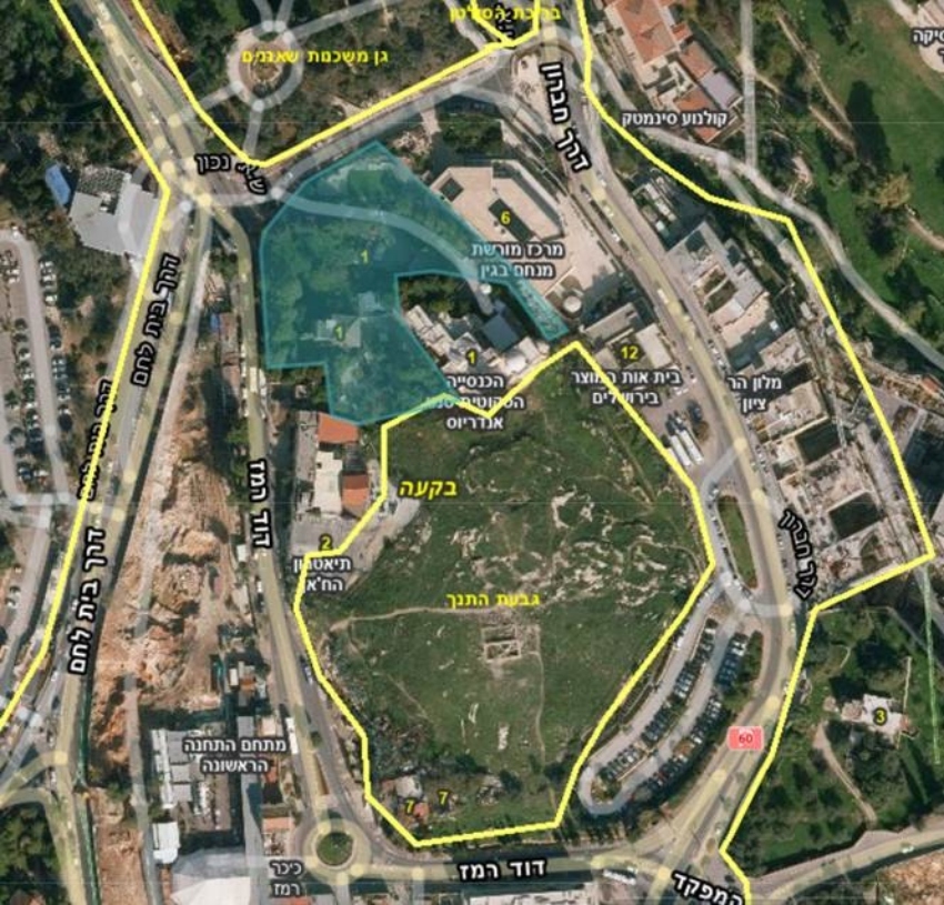 שטח התוכנית במתחם מצודת אייל (באדיבות הוועדה המחוזית)