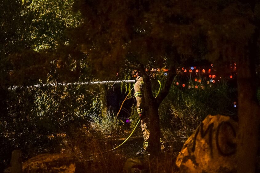 השריפה בהר הצופים ביוני 2024 (צילום: תיעוד מבצעי כב"ה ירושלים)
