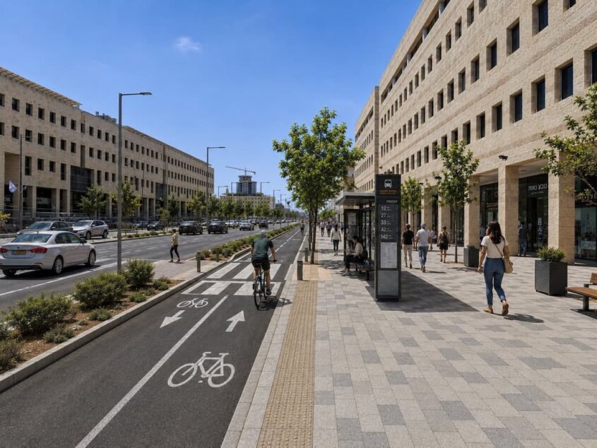 רח' כנפי נשרים במצב האידיאלי (הדמיה: מיזם 1006)